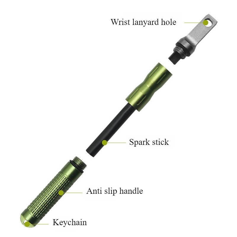 Fire Starting Kit - Портативный водонепроницаемый огнивенный стержень для экстренного